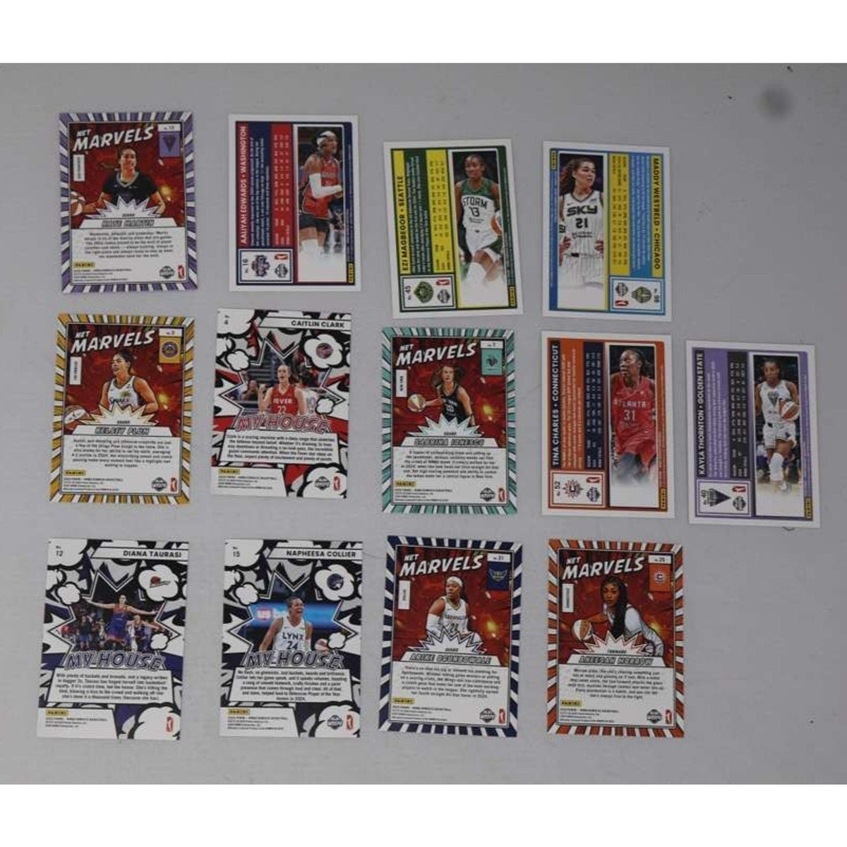 2024 Donruss WNBA Caitlin Clark Net Marvels & My House Card Lot