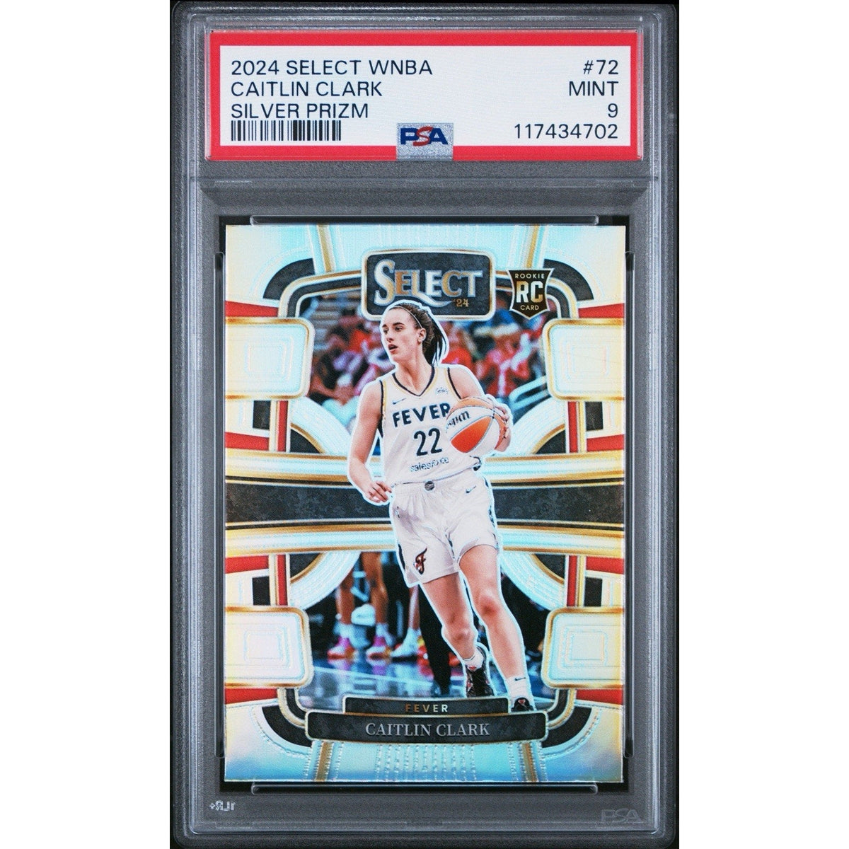 2024 Panini Select WNBA Caitlin Clark Silver Prizm #72 PSA 9 Rookie