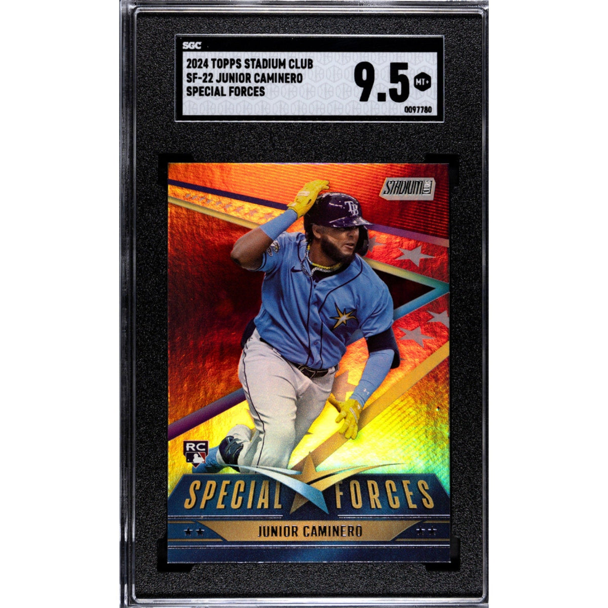2024 Topps Stadium Club Junior Caminero Rookie #SF-22 SGC 9.5