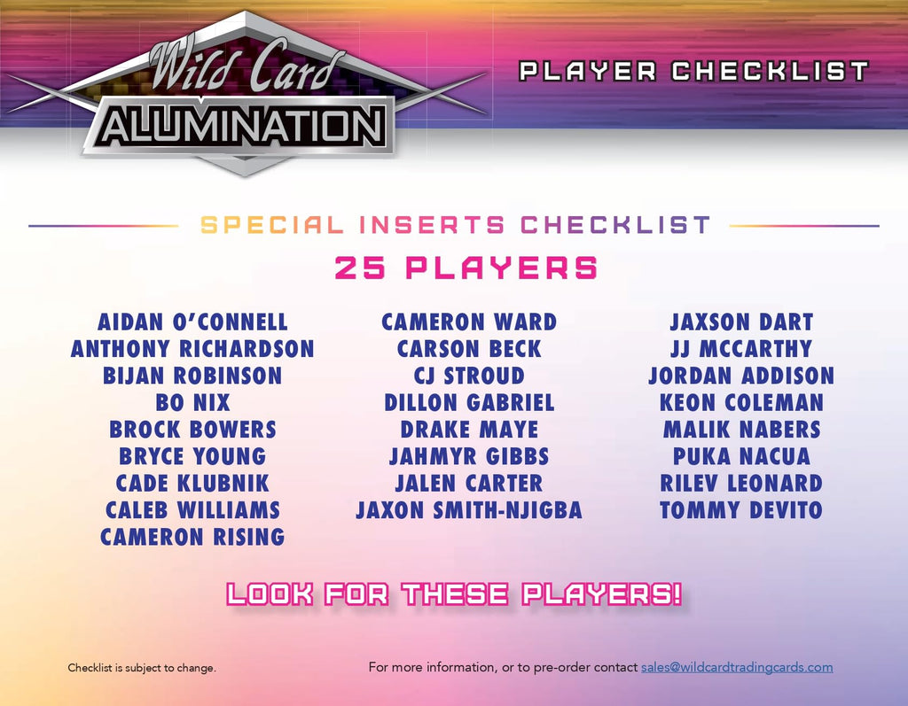 2023 Wild Card Alumination Football Hobby Box
