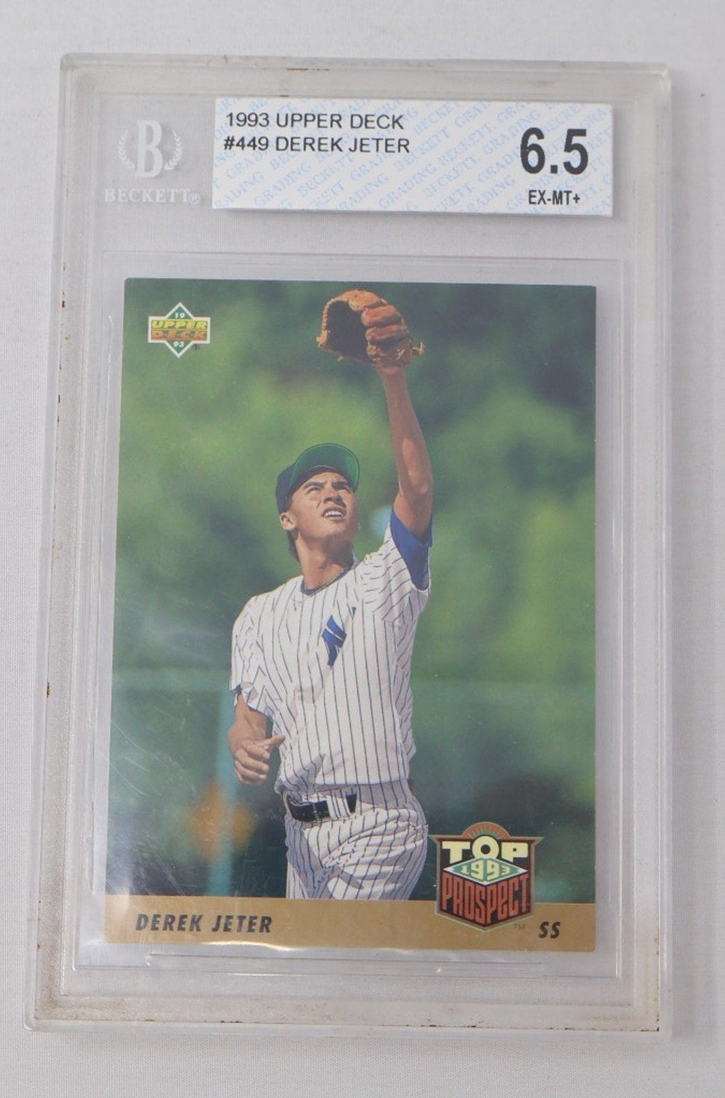 1993 Upper Deck Top Prospect Derek Jeter Rookie #449 BGS 6.5