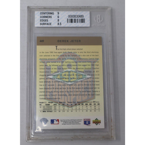 1993 Upper Deck Top Prospect Derek Jeter Rookie #449 BGS 6.5